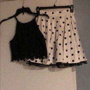 Polka dot two piece